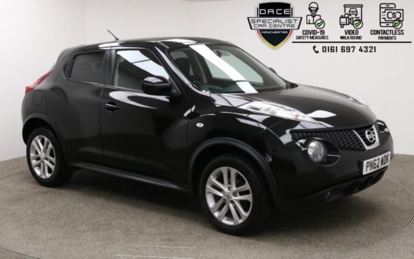 Used 2012 BLACK NISSAN JUKE Hatchback 1.6 ACENTA PREMIUM 5d 117 BHP (reg. 2012-09-11) for sale in Manchester