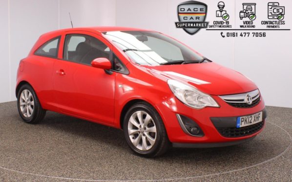 Used 2012 RED VAUXHALL CORSA Hatchback 1.2 ACTIVE AC 3DR 83 BHP (reg. 2012-06-21) for sale in Stockport