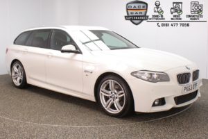 Used 2013 WHITE BMW 5 SERIES Estate 2.0 520D M SPORT TOURING 5DR AUTO 181 BHP (reg. 2013-09-30) for sale in Stockport