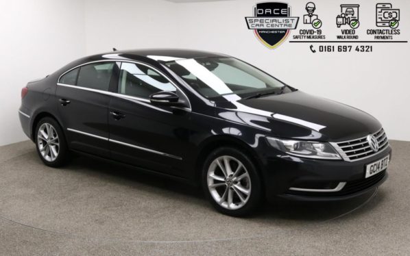Used 2014 BLACK VOLKSWAGEN CC Coupe 2.0 TDI BLUEMOTION TECHNOLOGY DSG 4d 138 BHP (reg. 2014-08-01) for sale in Manchester
