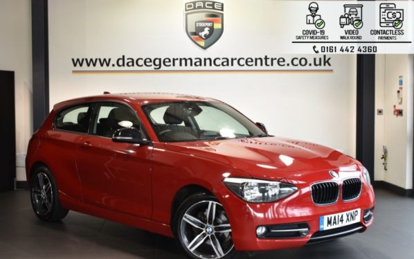 Used 2014 RED BMW 1 SERIES Hatchback 2.0 116D SPORT 3DR 114 BHP (reg. 2014-03-31) for sale in Bolton