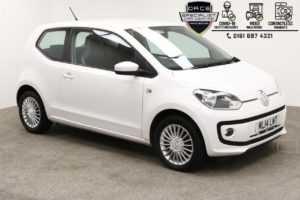 Used 2014 WHITE VOLKSWAGEN UP Hatchback 1.0 HIGH UP 3d 74 BHP (reg. 2014-03-28) for sale in Manchester