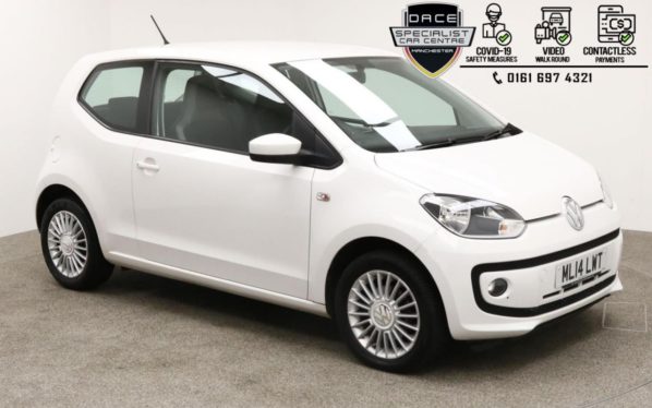 Used 2014 WHITE VOLKSWAGEN UP Hatchback 1.0 HIGH UP 3d 74 BHP (reg. 2014-03-28) for sale in Manchester