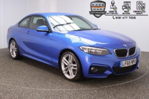 Used 2015 BLUE BMW 2 SERIES Coupe 2.0 220D M SPORT 2DR 1 OWNER AUTO 188 BHP (reg. 2015-09-25) for sale in Stockport