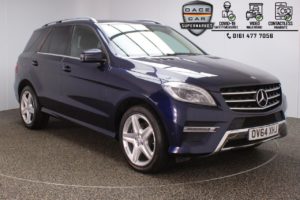 Used 2015 BLUE MERCEDES-BENZ M-CLASS 4x4 2.1 ML250 BLUETEC AMG LINE 5DR 1 OWNER AUTO 204 BHP (reg. 2015-01-30) for sale in Stockport