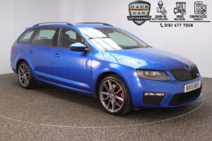 Used 2015 BLUE SKODA OCTAVIA Estate 2.0 VRS TDI CR DSG 5DR AUTO 181 BHP (reg. 2015-03-27) for sale in Stockport