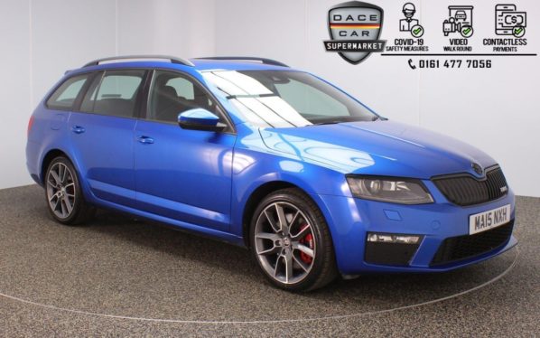 Used 2015 BLUE SKODA OCTAVIA Estate 2.0 VRS TDI CR DSG 5DR AUTO 181 BHP (reg. 2015-03-27) for sale in Stockport