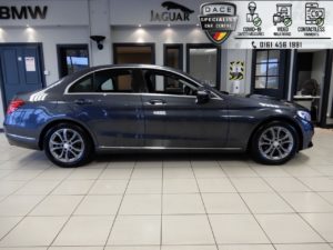 Used 2015 GREY MERCEDES-BENZ C-CLASS Saloon 2.1 C220 BLUETEC SPORT 4d AUTO 170 BHP (reg. 2015-03-31) for sale in Hazel Grove