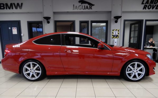 Used 2015 RED MERCEDES-BENZ C-CLASS Coupe 2.1 C220 CDI AMG SPORT EDITION PREMIUM 2d 168 BHP (reg. 2015-06-30) for sale in Hazel Grove