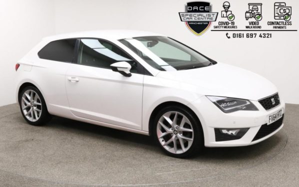 Used 2015 WHITE SEAT LEON Hatchback 2.0 TDI FR TECHNOLOGY DSG 3d AUTO 184 BHP (reg. 2015-01-05) for sale in Manchester