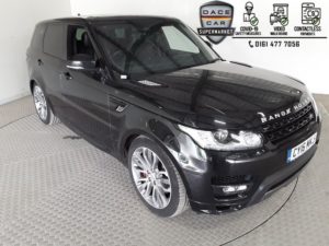 Used 2016 BLACK LAND ROVER RANGE ROVER SPORT 4x4 3.0 SDV6 AUTOBIOGRAPHY DYNAMIC 5DR 1 OWNER AUTO 306 BHP + PAN ROOF (reg. 2016-07-19) for sale in Stockport