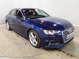 Used 2016 BLUE AUDI A4 Saloon 2.0 TDI S LINE 4d AUTO 188 BHP (reg. 2016-09-29) for sale in Manchester
