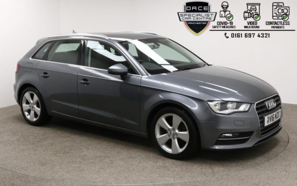 Used 2016 GREY AUDI A3 Hatchback 2.0 TDI SPORT NAV 5d 148 BHP (reg. 2016-04-18) for sale in Manchester