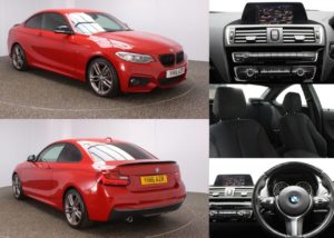 Used 2016 RED BMW 2 SERIES Coupe 2.0 218D M SPORT 2DR 148 BHP (reg. 2016-03-21) for sale in Stockport