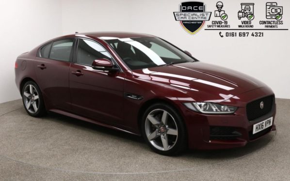 Used 2016 RED JAGUAR XE Saloon 2.0 GTDI R-SPORT 4d AUTO 237 BHP (reg. 2016-03-01) for sale in Manchester