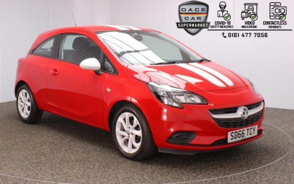Used 2016 RED VAUXHALL CORSA Hatchback 1.4 STING ECOFLEX 3DR 74 BHP (reg. 2016-09-29) for sale in Stockport