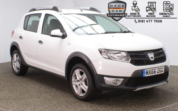 Used 2016 WHITE DACIA SANDERO Hatchback 1.5 STEPWAY AMBIANCE DCI 5DR 90 BHP (reg. 2016-09-16) for sale in Stockport
