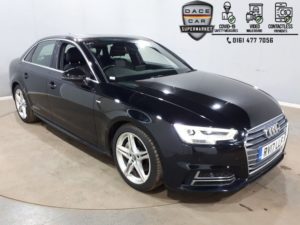 Used 2017 BLACK AUDI A4 Saloon 2.0 TDI ULTRA S LINE 4DR 1 OWNER AUTO 188 BHP (reg. 2017-03-23) for sale in Stockport