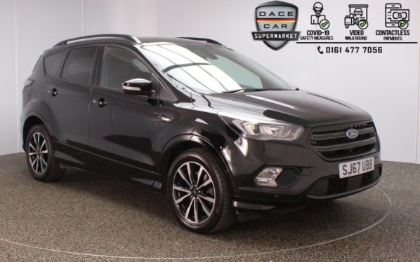 Used 2017 BLACK FORD KUGA Hatchback 1.5 ST-LINE TDCI 5DR AUTO 119 BHP (reg. 2017-09-06) for sale in Stockport