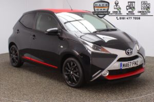 Used 2017 BLACK TOYOTA AYGO Hatchback 1.0 VVT-I X-PRESS 5DR 69 BHP (reg. 2017-09-30) for sale in Stockport