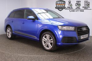 Used 2017 BLUE AUDI Q7 4x4 3.0 TDI QUATTRO S LINE 5DR 1 OWNER AUTO 269 BHP (reg. 2017-02-22) for sale in Stockport