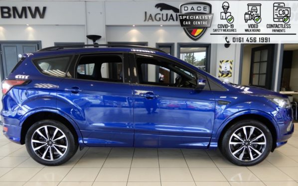 Used 2017 BLUE FORD KUGA Hatchback 1.5 ST-LINE TDCI 5d AUTO 119 BHP (reg. 2017-06-23) for sale in Hazel Grove