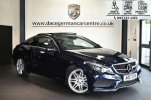 Used 2017 BLUE MERCEDES-BENZ E-CLASS Coupe 3.0 E 350 D AMG LINE EDITION 2DR AUTO 255 BHP (reg. 2017-03-31) for sale in Bolton