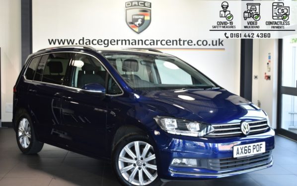 Used 2017 BLUE VOLKSWAGEN TOURAN MPV 1.4 SEL TSI BLUEMOTION TECHNOLOGY DSG 5DR 7SEATS AUTO 148 BHP (reg. 2017-02-24) for sale in Bolton