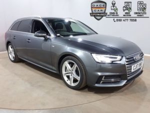 Used 2017 GREY AUDI A4 AVANT Estate 2.0 AVANT TDI S LINE 5DR 1 OWNER AUTO 188 BHP (reg. 2017-06-29) for sale in Stockport
