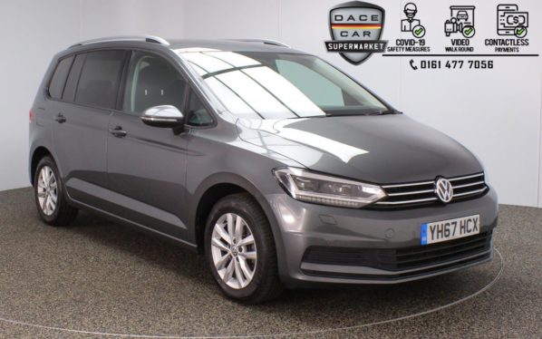 Used 2017 GREY VOLKSWAGEN TOURAN MPV 1.6 SE TDI BLUEMOTION TECHNOLOGY DSG 5DR AUTO 114 BHP (reg. 2017-10-31) for sale in Stockport