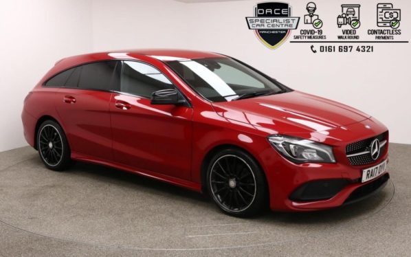 Used 2017 RED MERCEDES-BENZ CLA Estate 2.1 CLA 220 D AMG LINE 5d AUTO 174 BHP (reg. 2017-04-30) for sale in Manchester
