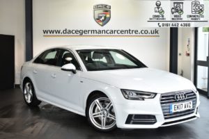 Used 2017 WHITE AUDI A4 Saloon 2.0 TDI S LINE 4DR AUTO 188 BHP (reg. 2017-03-31) for sale in Bolton