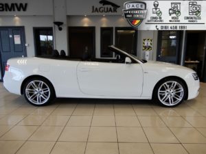 Used 2017 WHITE AUDI A5 Convertible 2.0 TDI S LINE 2d 187 BHP (reg. 2017-01-12) for sale in Hazel Grove