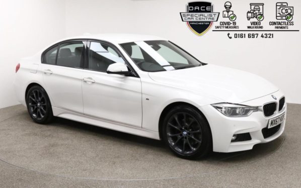 Used 2017 WHITE BMW 3 SERIES Saloon 3.0 330D M SPORT 4d AUTO 255 BHP (reg. 2017-09-21) for sale in Manchester