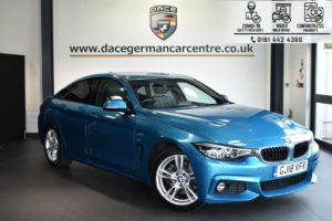 Used 2018 BLUE BMW 4 SERIES GRAN COUPE Coupe 2.0 430I M SPORT 4DR AUTO 248 BHP (reg. 2018-04-16) for sale in Bolton
