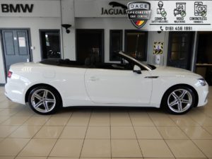 Used 2018 WHITE AUDI A5 Convertible 2.0 TFSI S LINE 2d 188 BHP (reg. 2018-05-11) for sale in Hazel Grove