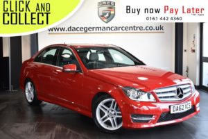 Used 2012 RED MERCEDES-BENZ C-CLASS Saloon 2.1 C200 CDI BLUEEFFICIENCY AMG SPORT 4DR 135 BHP (reg. 2012-12-31) for sale in Bolton