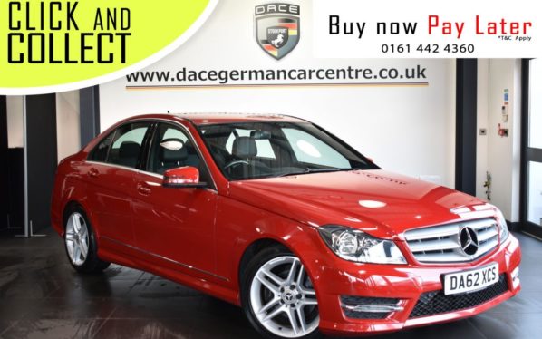 Used 2012 RED MERCEDES-BENZ C-CLASS Saloon 2.1 C200 CDI BLUEEFFICIENCY AMG SPORT 4DR 135 BHP (reg. 2012-12-31) for sale in Bolton