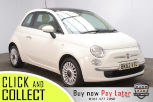 Used 2012 WHITE FIAT 500 Hatchback 1.2 LOUNGE 3DR 69 BHP (reg. 2012-10-03) for sale in Stockport