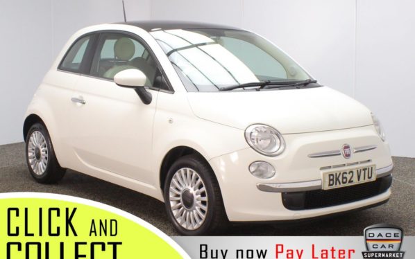 Used 2012 WHITE FIAT 500 Hatchback 1.2 LOUNGE 3DR 69 BHP (reg. 2012-10-03) for sale in Stockport