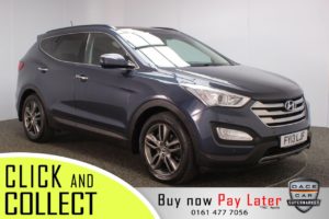 Used 2013 BLUE HYUNDAI SANTA FE 4x4 2.2 PREMIUM SE CRDI 5DR AUTO 194 BHP 7 SEATS (reg. 2013-03-21) for sale in Stockport