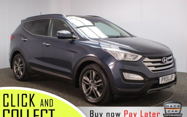 Used 2013 BLUE HYUNDAI SANTA FE 4x4 2.2 PREMIUM SE CRDI 5DR AUTO 194 BHP 7 SEATS (reg. 2013-03-21) for sale in Stockport