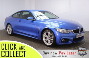 Used 2014 BLUE BMW 4 SERIES Coupe 2.0 420D M SPORT 2DR AUTO 181 BHP (reg. 2014-11-04) for sale in Stockport