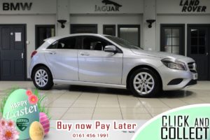 Used 2014 SILVER MERCEDES-BENZ A-CLASS Hatchback 1.6 A180 BLUEEFFICIENCY SE 5d 122 BHP (reg. 2014-03-20) for sale in Hazel Grove