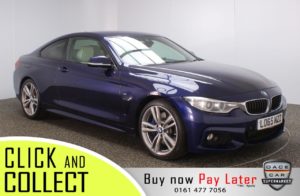 Used 2015 BLUE BMW 4 SERIES Coupe 3.0 430D M SPORT 2DR AUTO 255 BHP (reg. 2015-11-30) for sale in Stockport