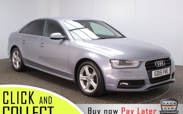 Used 2015 GREY AUDI A4 Saloon 2.0 TDI ULTRA S LINE 4DR 161 BHP + FREE 1 YEAR WARRANTY (reg. 2015-06-26) for sale in Stockport