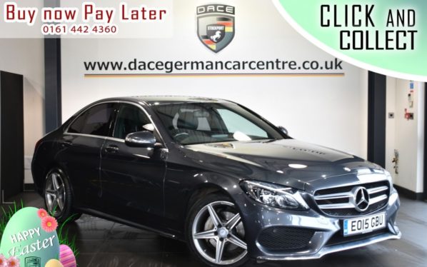 Used 2015 GREY MERCEDES-BENZ C-CLASS Saloon 2.1 C220 BLUETEC AMG LINE 4d AUTO 170 BHP (reg. 2015-03-10) for sale in Bolton