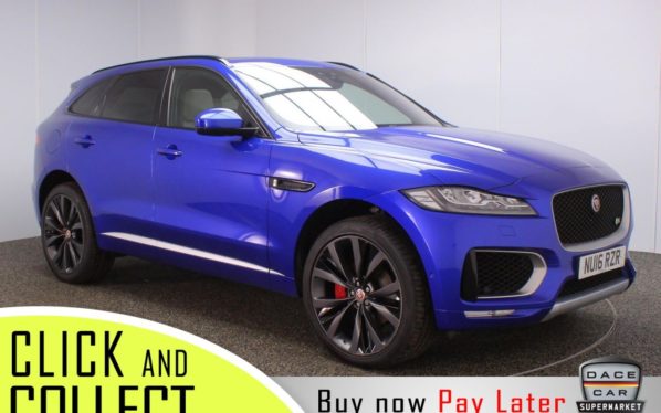 Used 2016 BLUE JAGUAR F-PACE 4x4 3.0 V6 FIRST EDITION AWD 5DR AUTO 1 OWNER 296 BHP (reg. 2016-04-22) for sale in Stockport