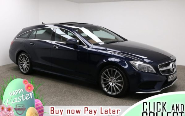 Used 2016 BLUE MERCEDES-BENZ CLS CLASS Estate 3.0 CLS350 D AMG LINE PREMIUM PLUS 5d AUTO 255 BHP (reg. 2016-11-25) for sale in Manchester