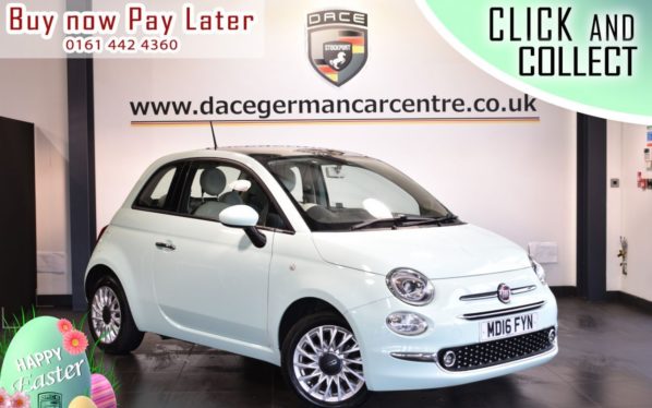 Used 2016 GREEN FIAT 500 Hatchback 1.2 LOUNGE 3DR 69 BHP (reg. 2016-06-22) for sale in Bolton